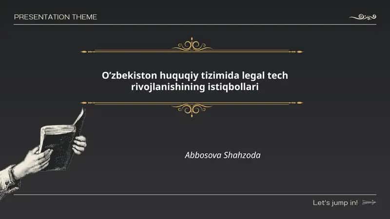 O’zbekiston huquqiy tizimida legal tech rivojlanishining istiqbollari