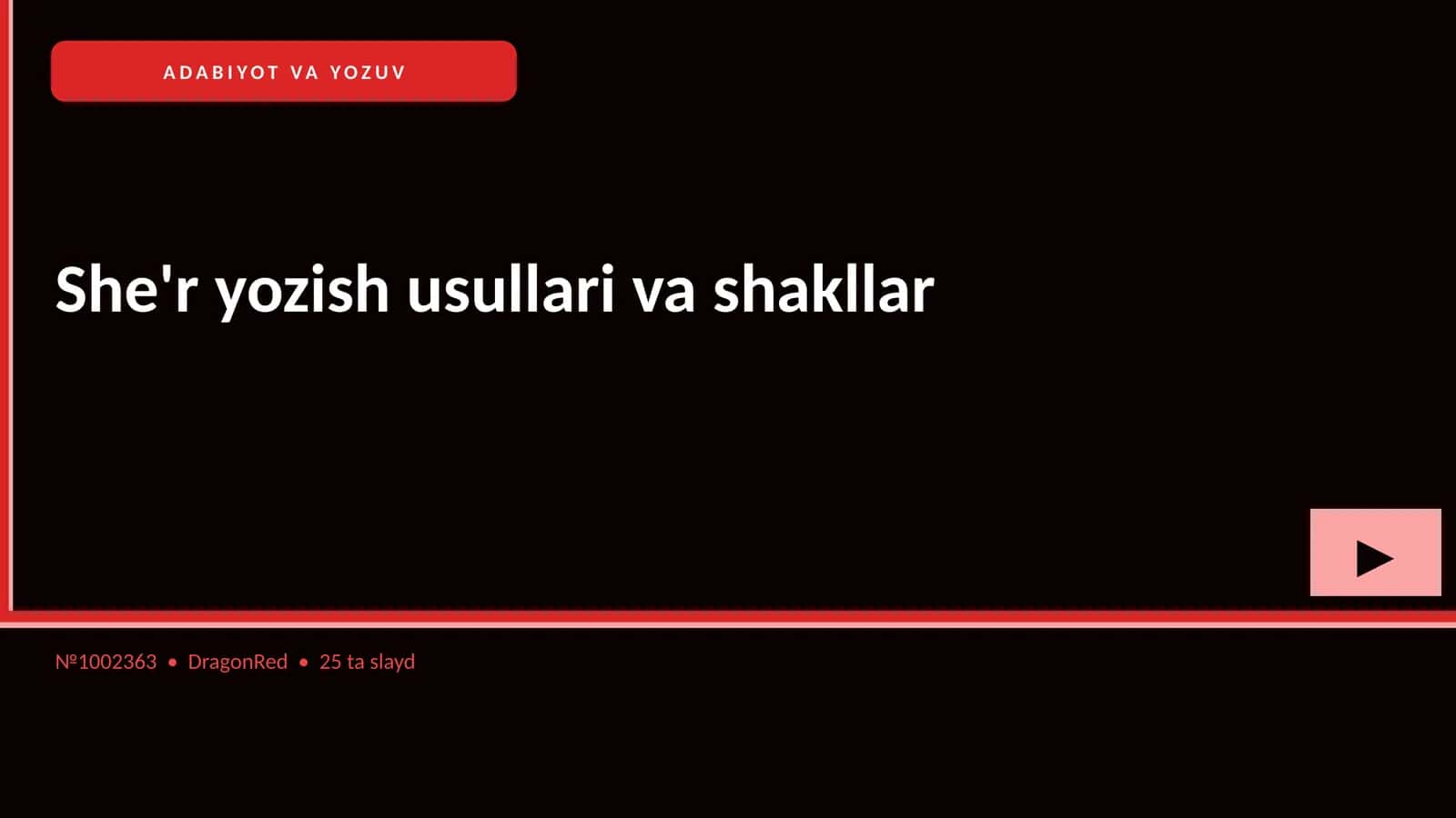 She'r yozish usullari va shakllar