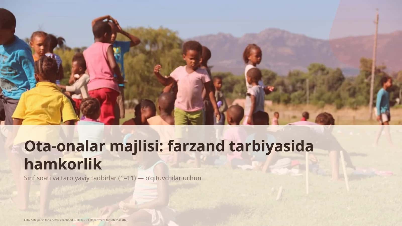 Sinf soati va tarbiyaviy tadbirlar (1– 11) — o'qituvchilar uchun