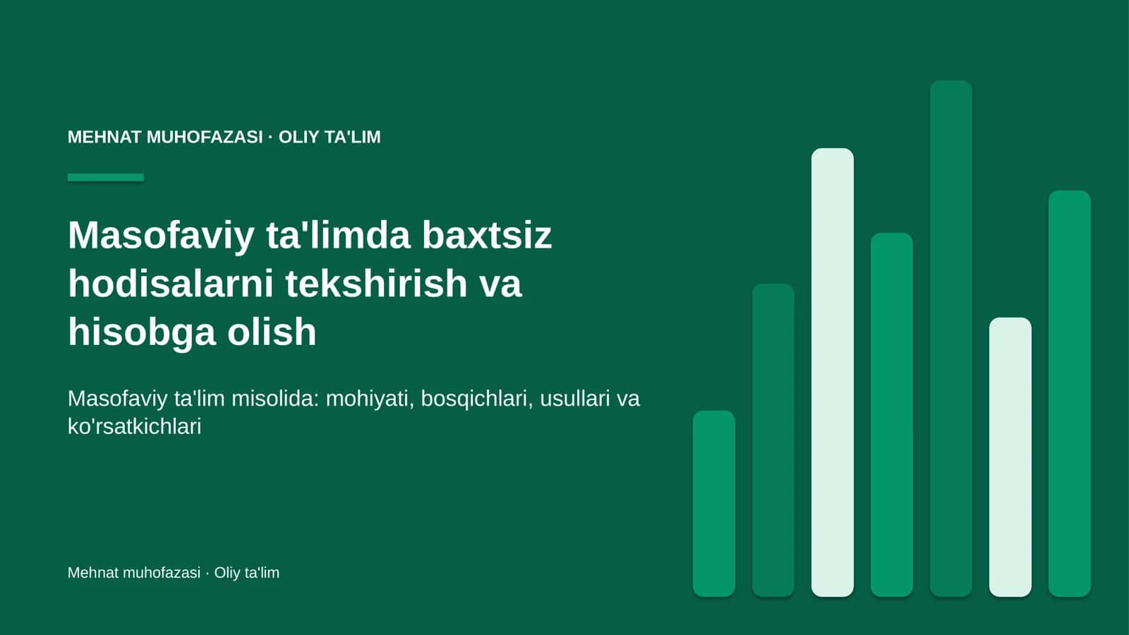 masofaviy ta'limda baxtsiz hodisalarni tekshirish va hisobga olish 9350