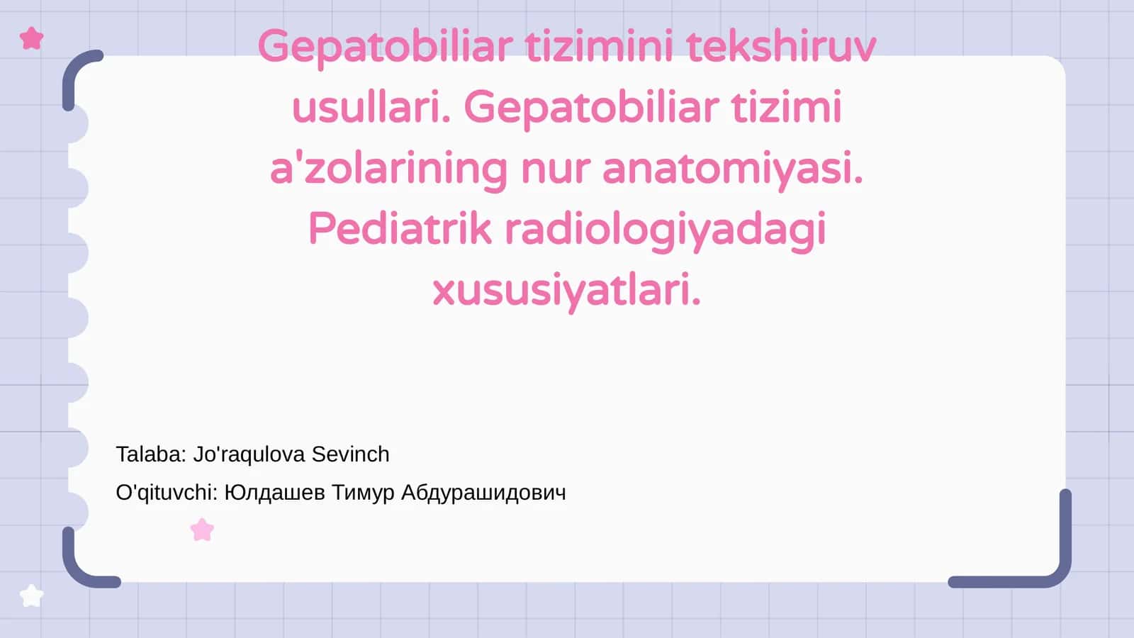 Gepatobiliar tizimini tekshiruv usullari