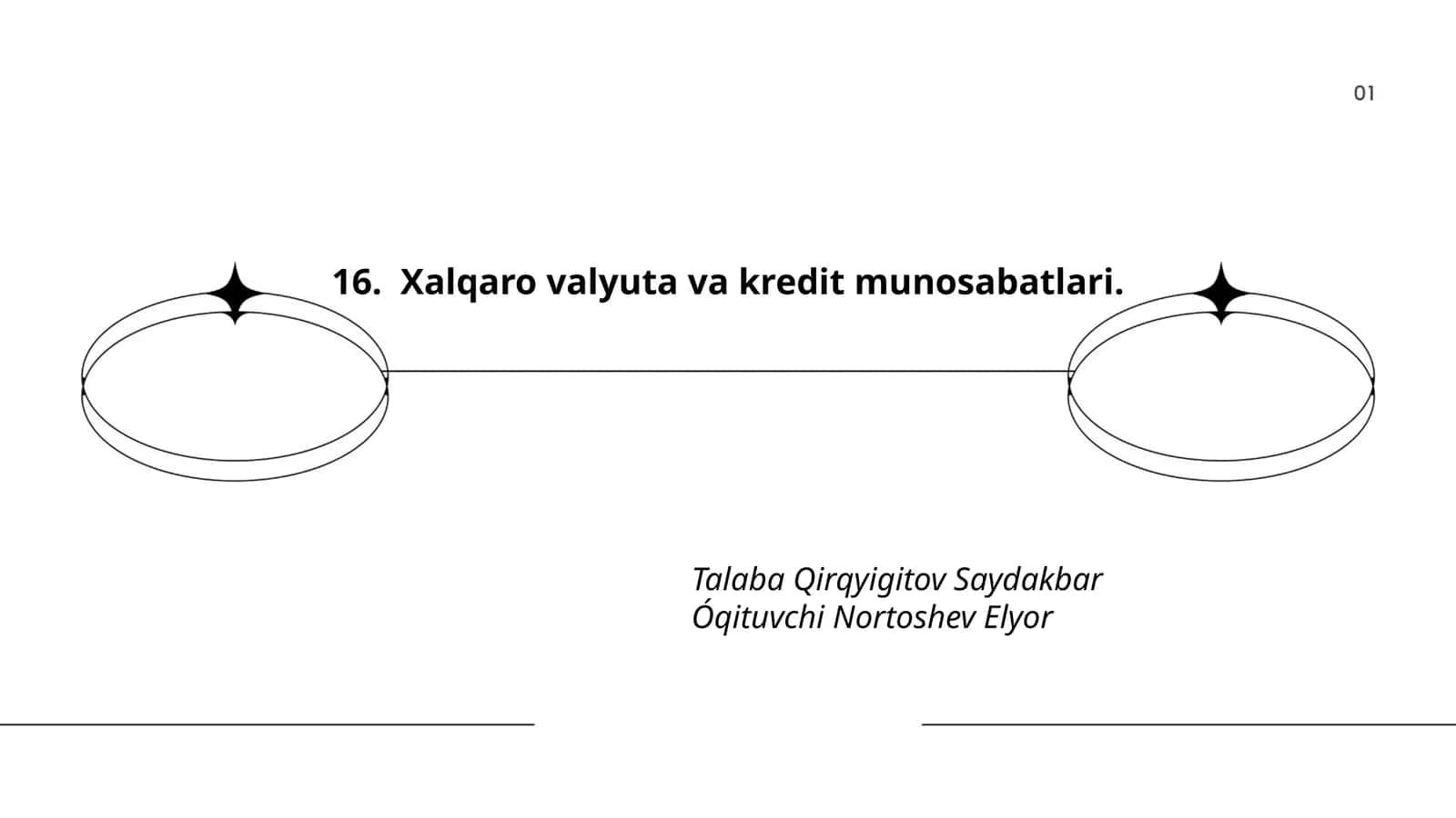 Xalqaro valyuta va kredit munosabatlari