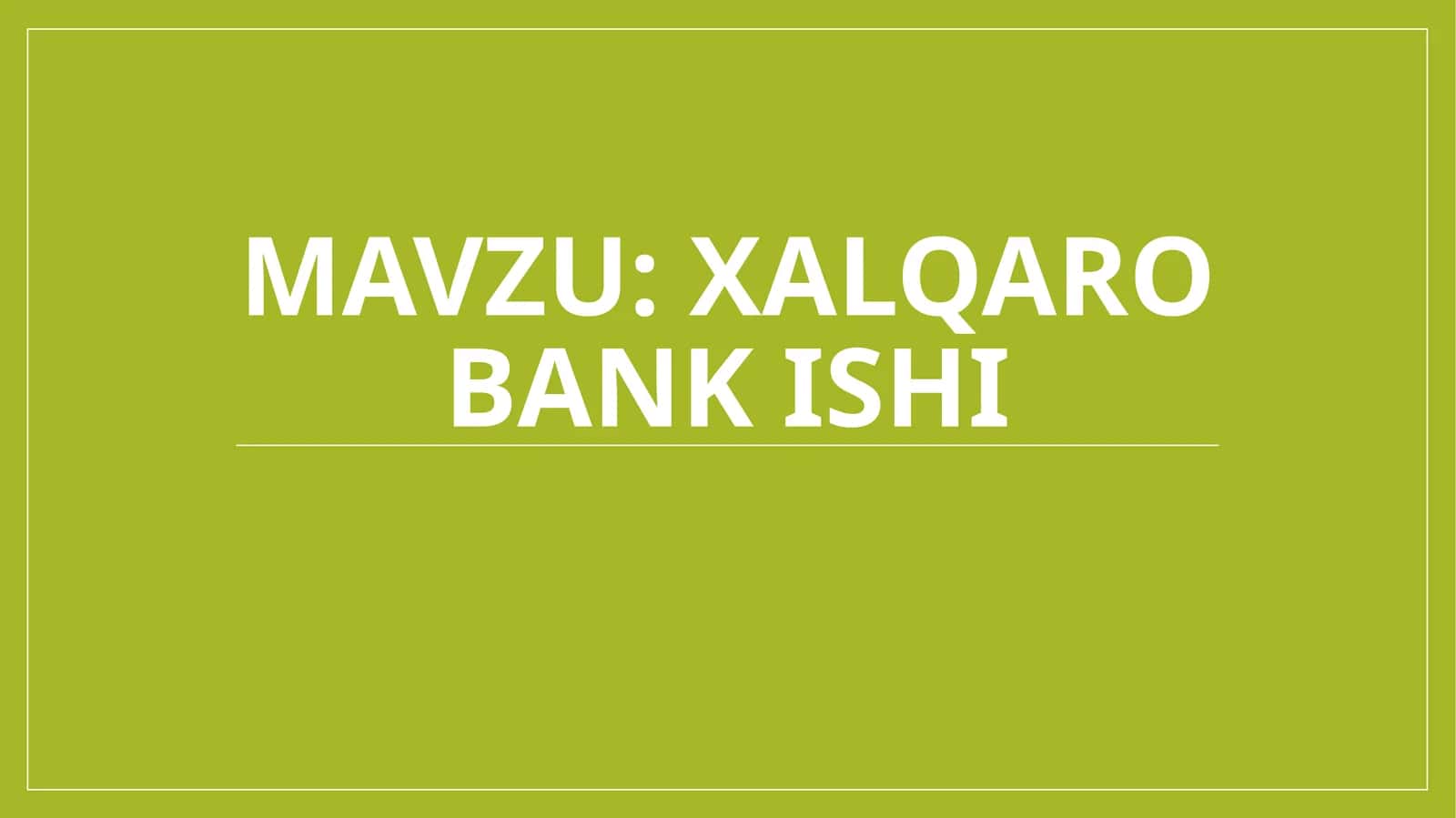 Xalqarobankishi
