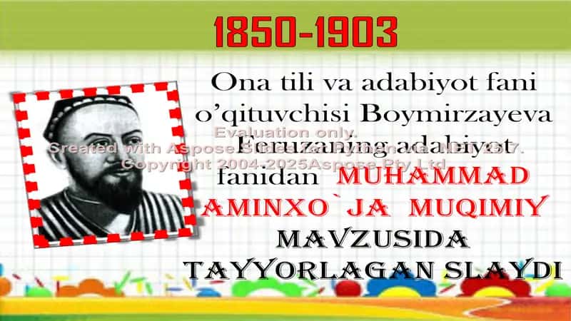 MUHAMMAD AMINXO`JA MUQIMIY