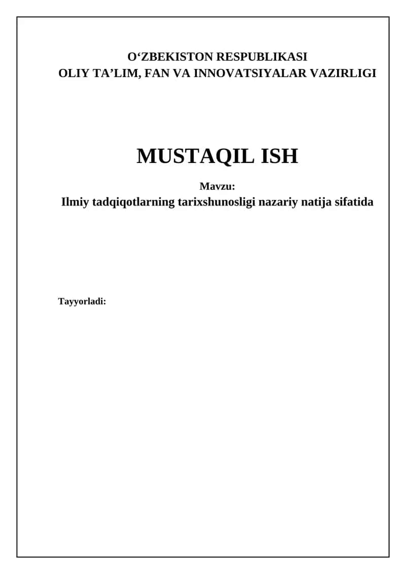Ilmiy tadqiqotlar tarixshunosligi