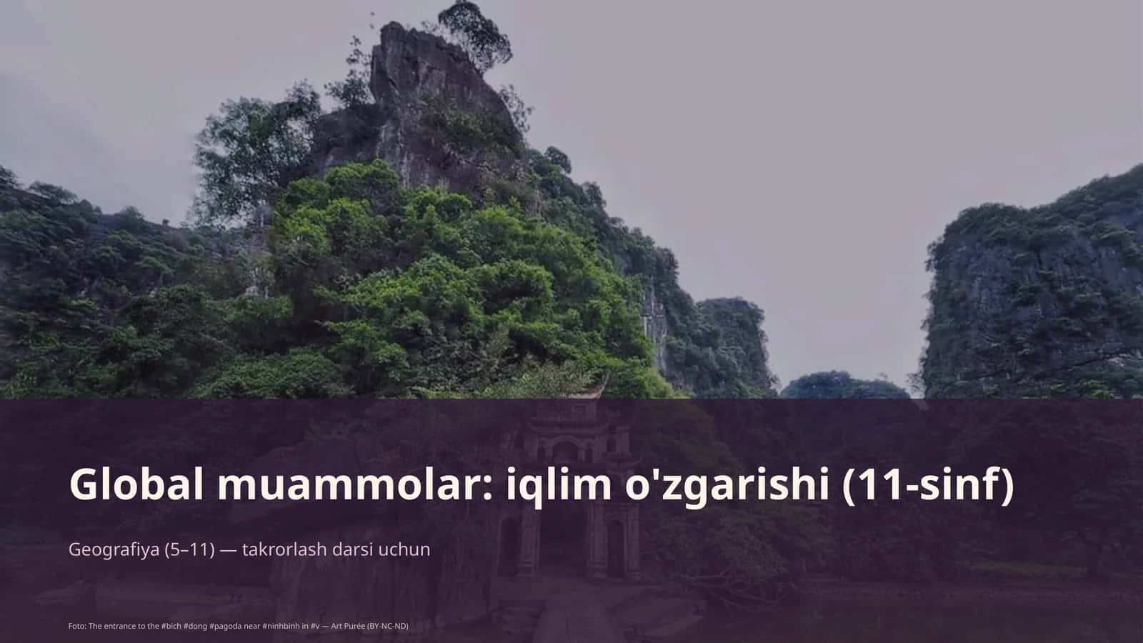 Global muammolar: iqlim o'zgarishi (11-sinf)