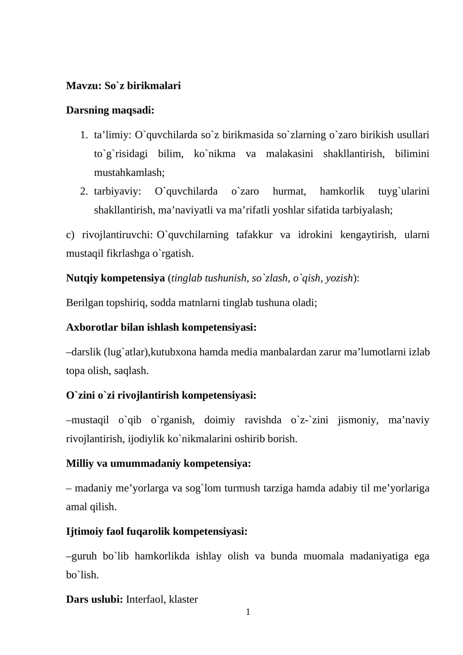 So`z birikmalari
