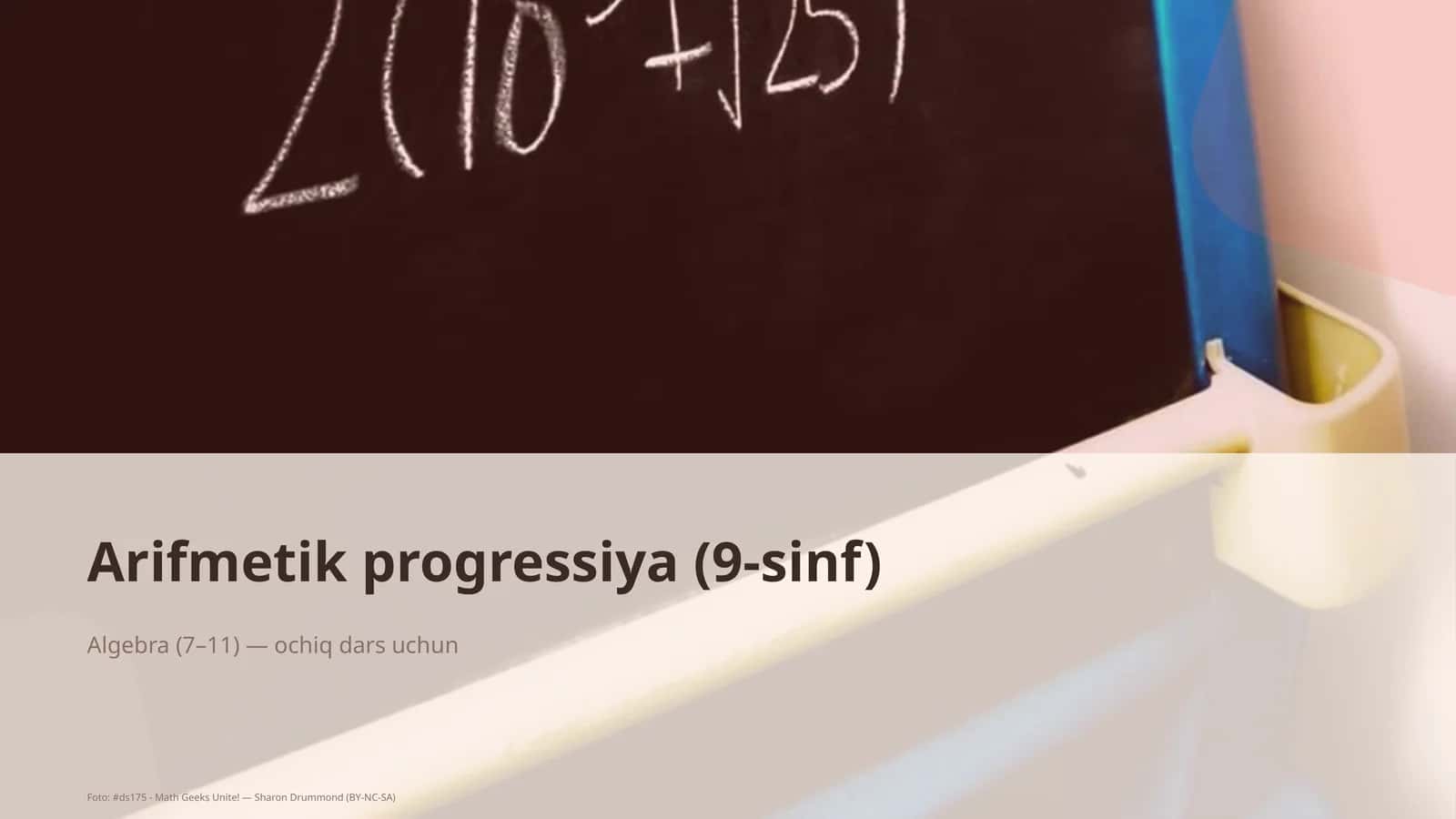 Arifmetik progressiya (9-sinf)