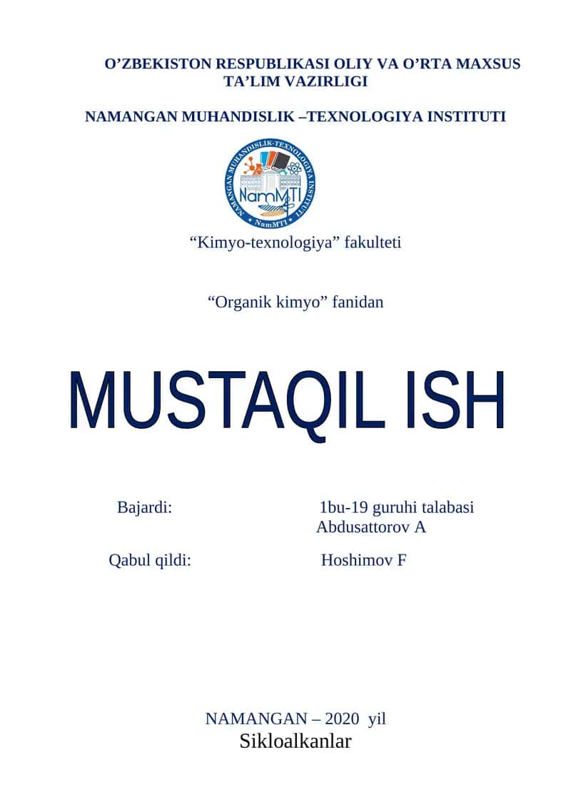 Sikloalkanlar