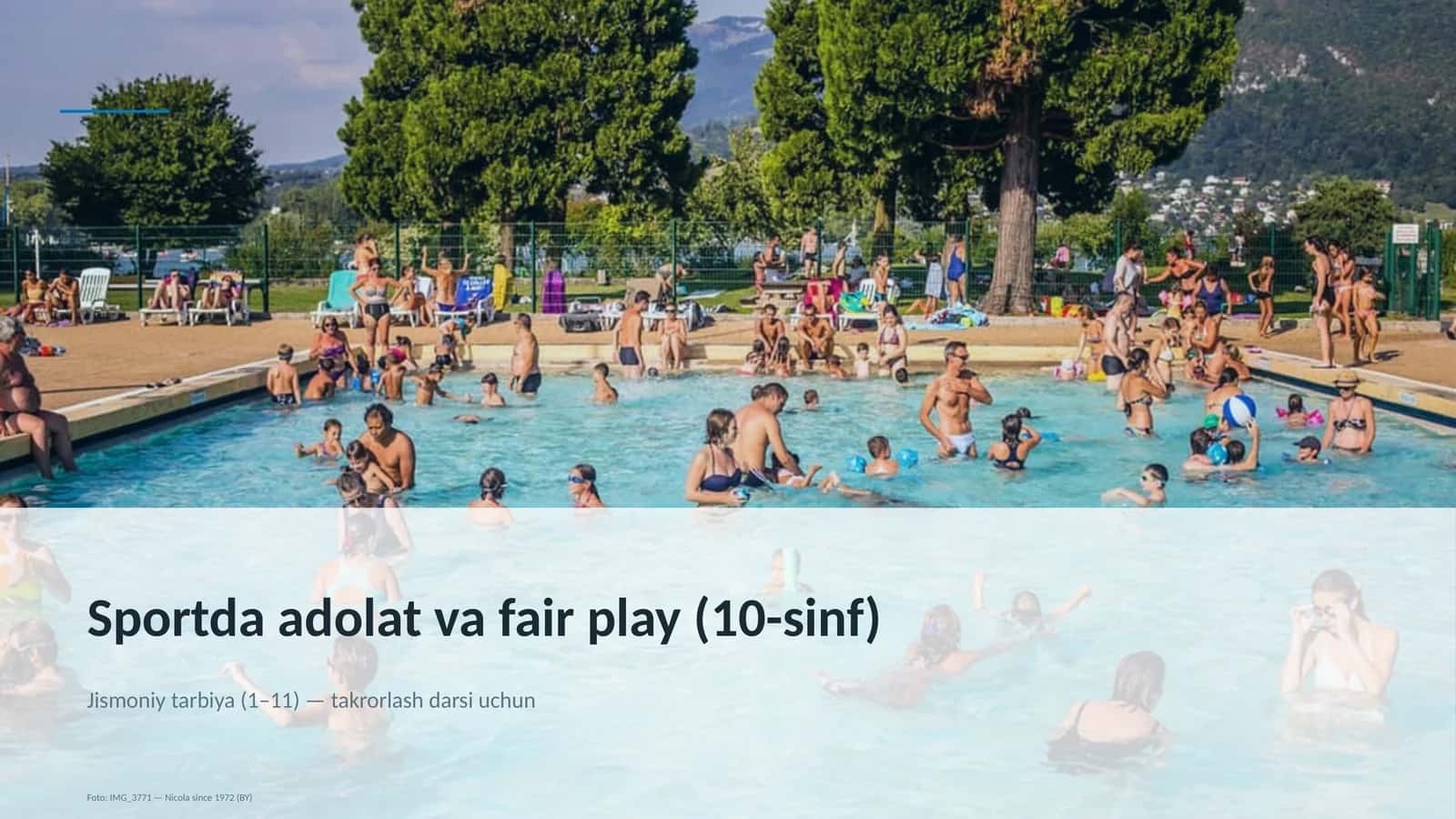 Sportda adolat va fair play (10-sinf)