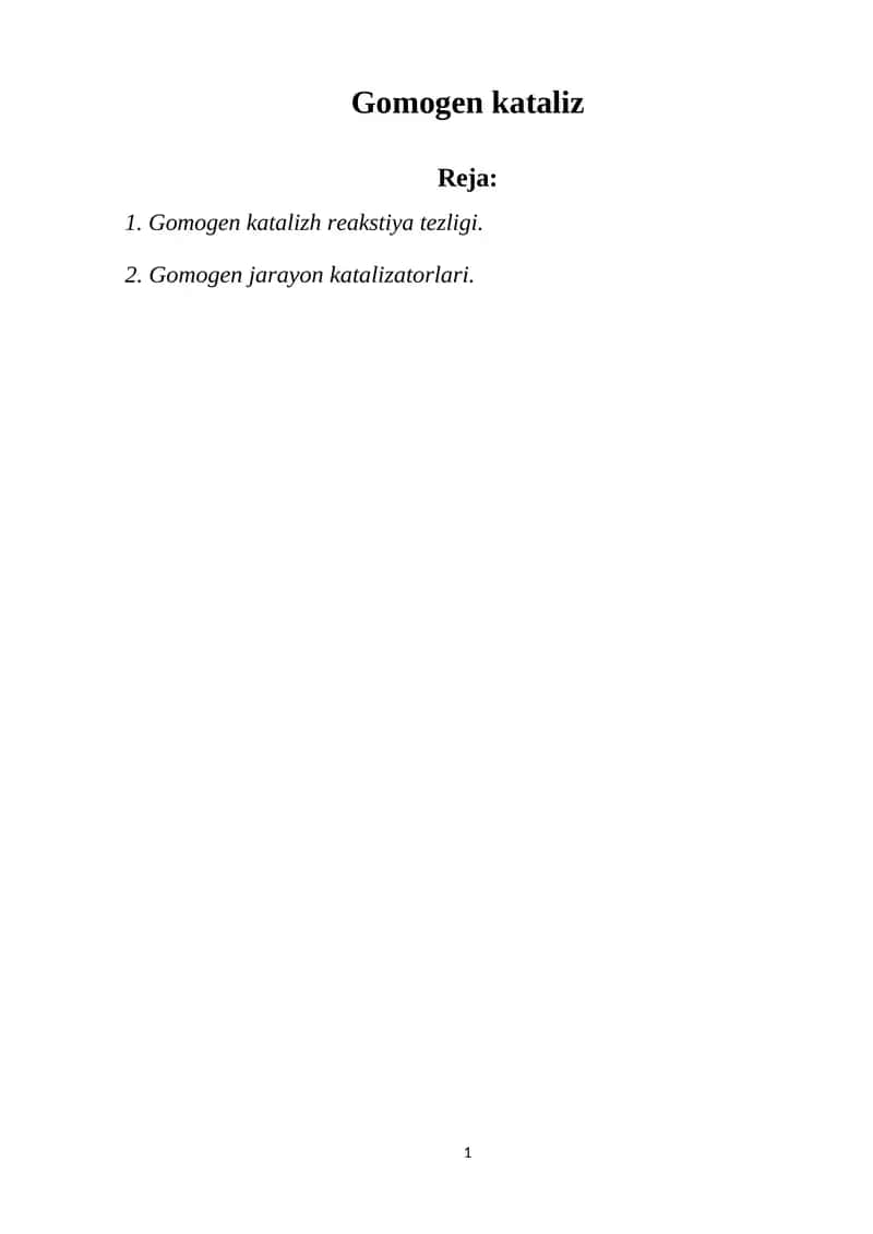 Gomogen kataliz