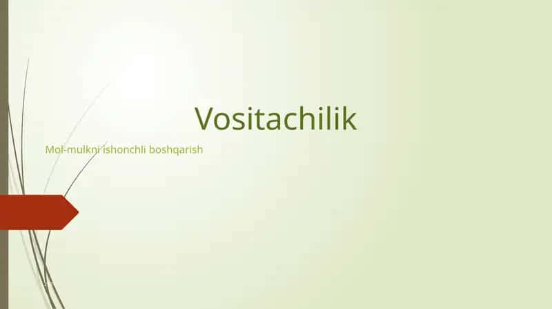Vositachilik shartnomasi