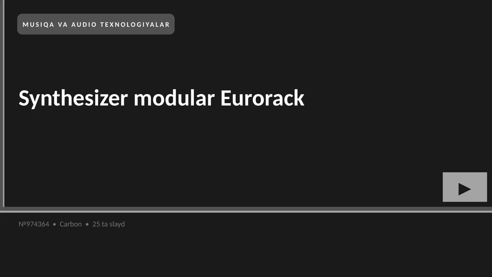 Synthesizer modular Eurorack