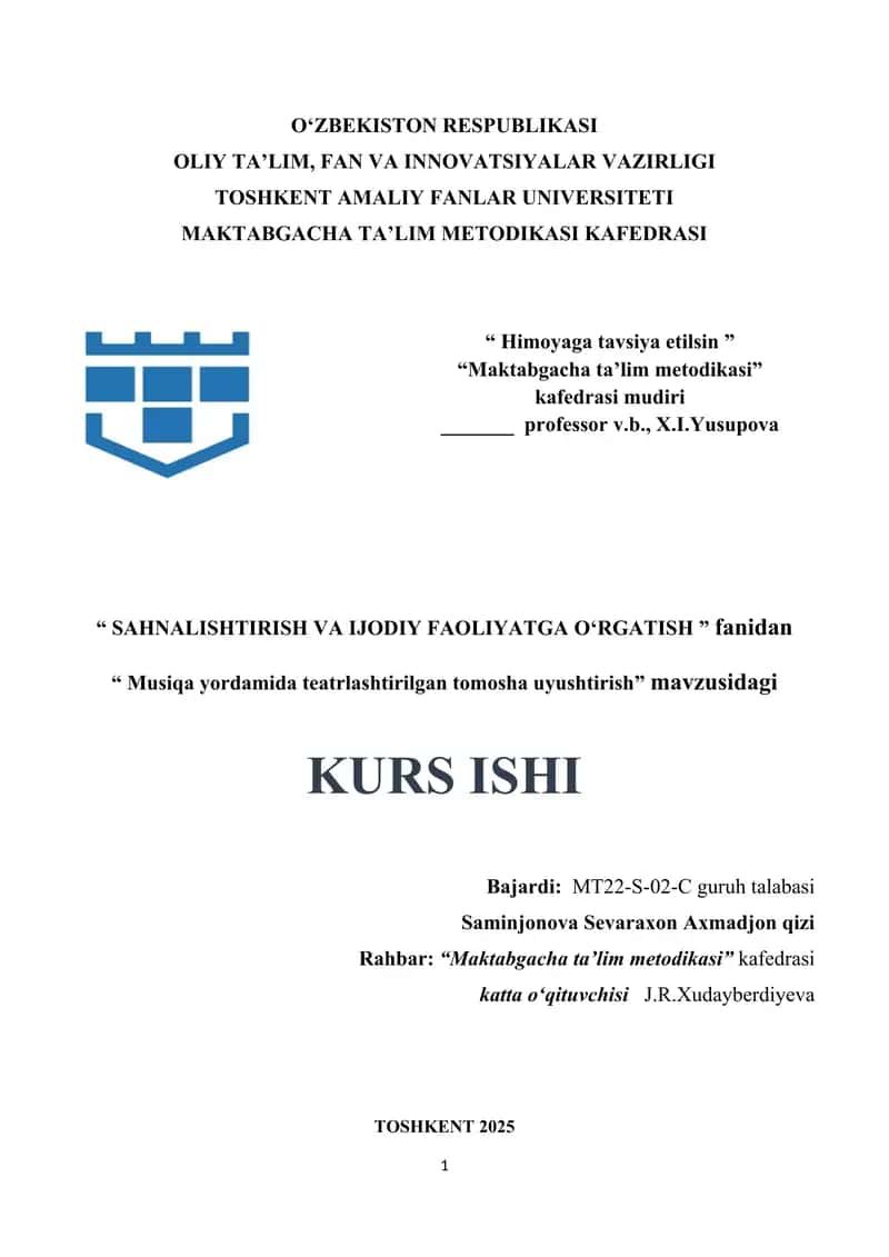 Musiqa yordamida teatrlashtirilgan tomosha uyushtirish
