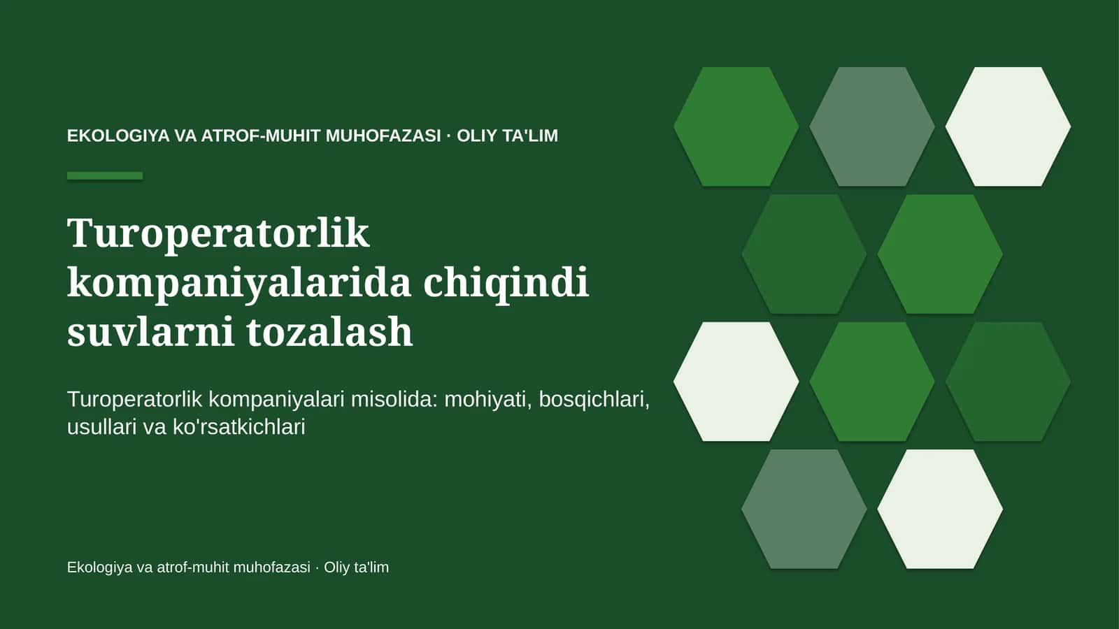 turoperatorlik kompaniyalarida chiqindi suvlarni tozalash 3945