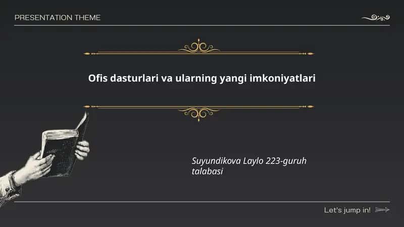 Ofis dasturlari va ularning yangi imkoniyatlari