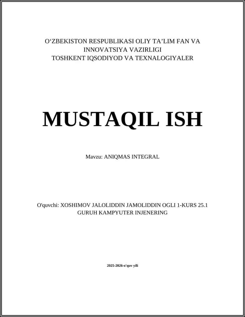 ANIQMAS INTEGRAL