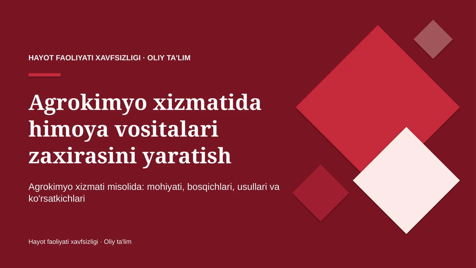 agrokimyo xizmatida himoya vositalari zaxirasini yaratish 7634