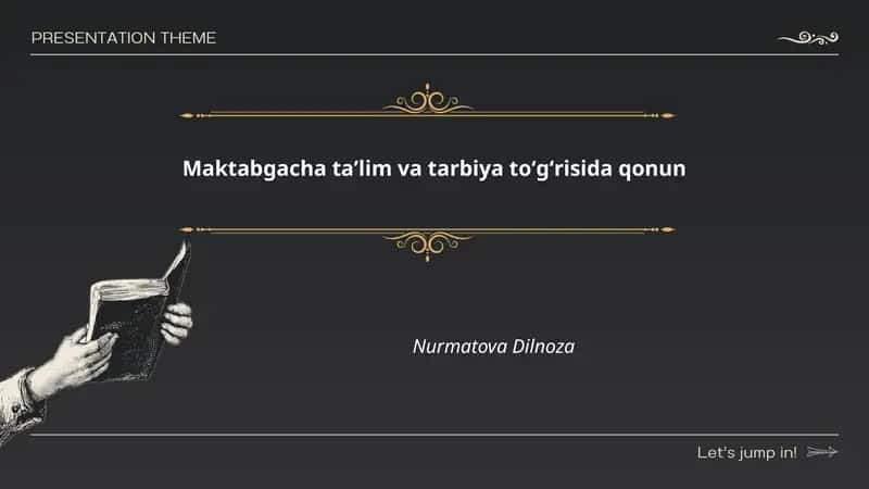 Maktabgacha taʼlim va tarbiya toʻgʻrisida qonun