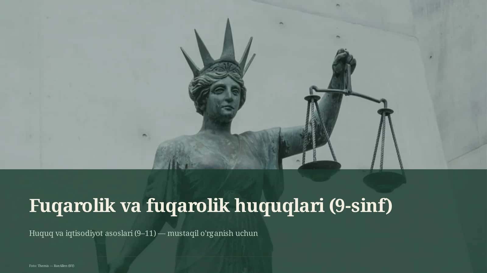 Huquq va iqtisodiyot asoslari (9–11)