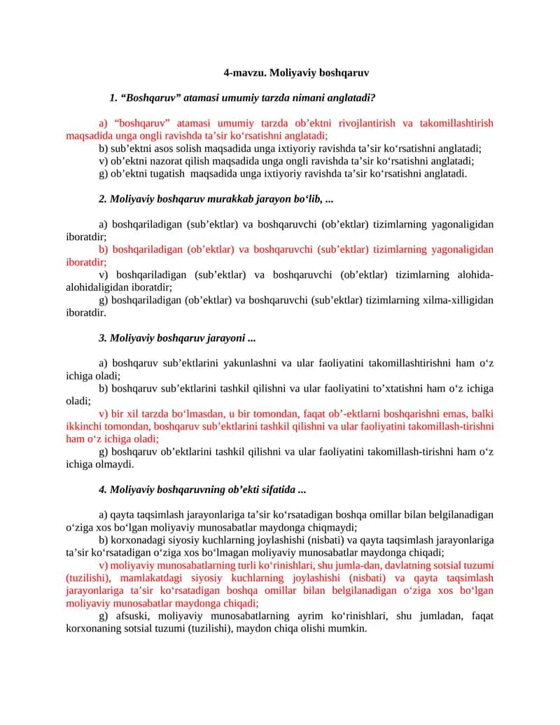 Moliyaviy boshqaruv