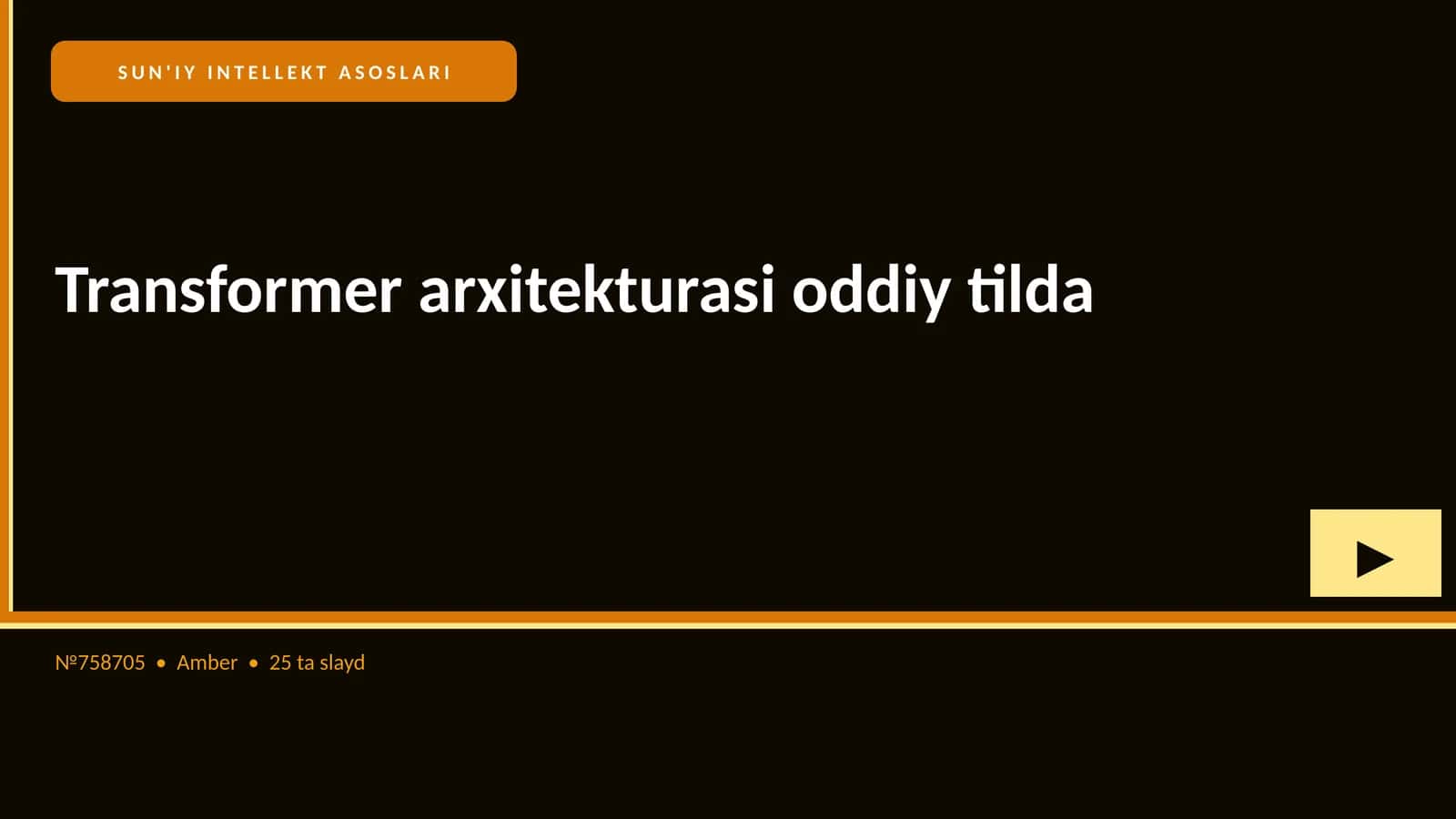 Transformer arxitekturasi oddiy tilda