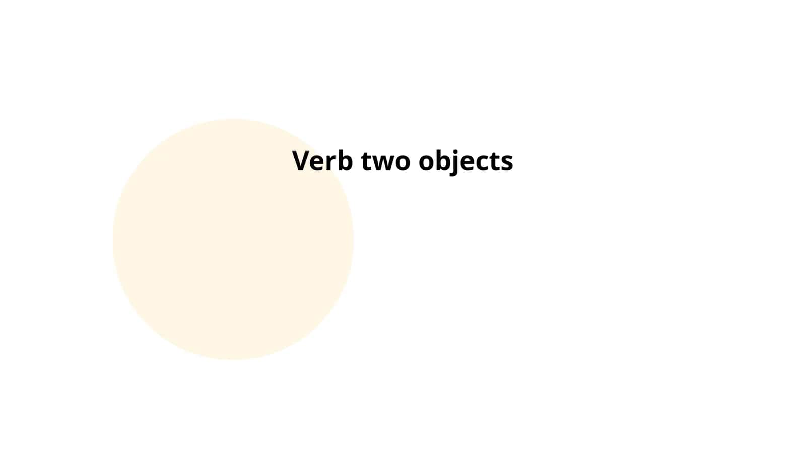 Two-object verbs
