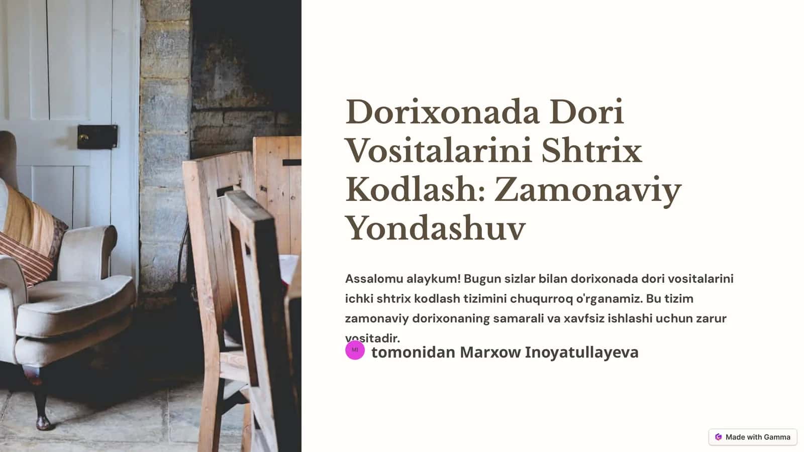 Dorixonada Dori Vositalarini Shtrix Kodlash: Zamonaviy Yondashuv