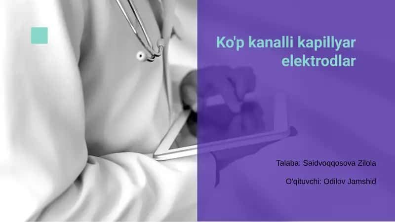 Ko'p kanalli kapillyar elektrodlar