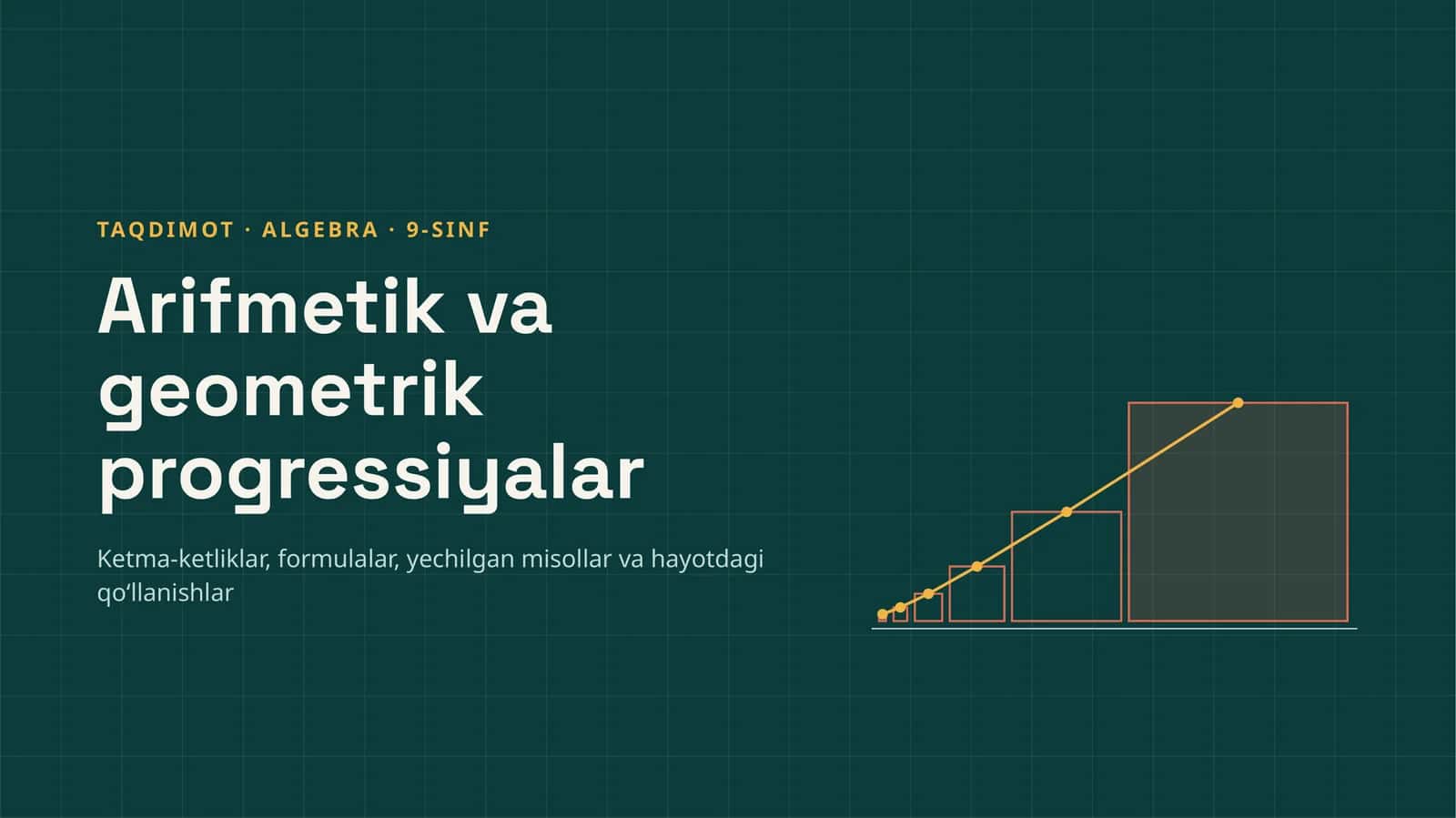 Arifmetik va geometrik progressiyalar