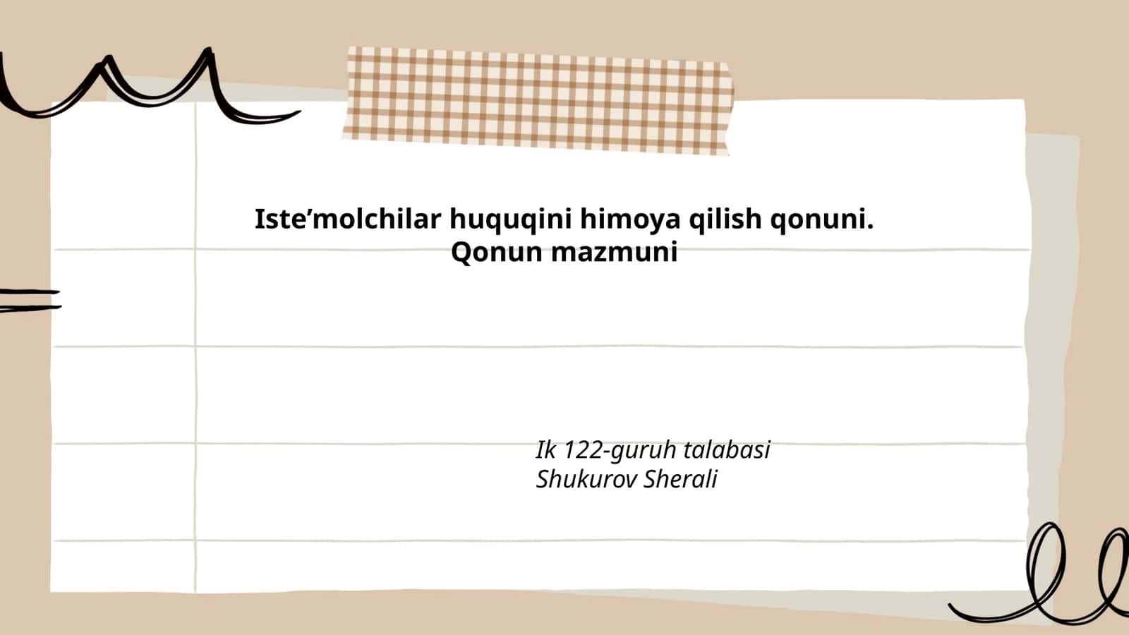 Iste’molchilar huquqini himoya qilish qonuni