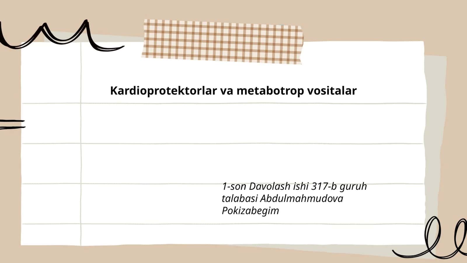 Kardioprotektorlar va metabotrop vositalar