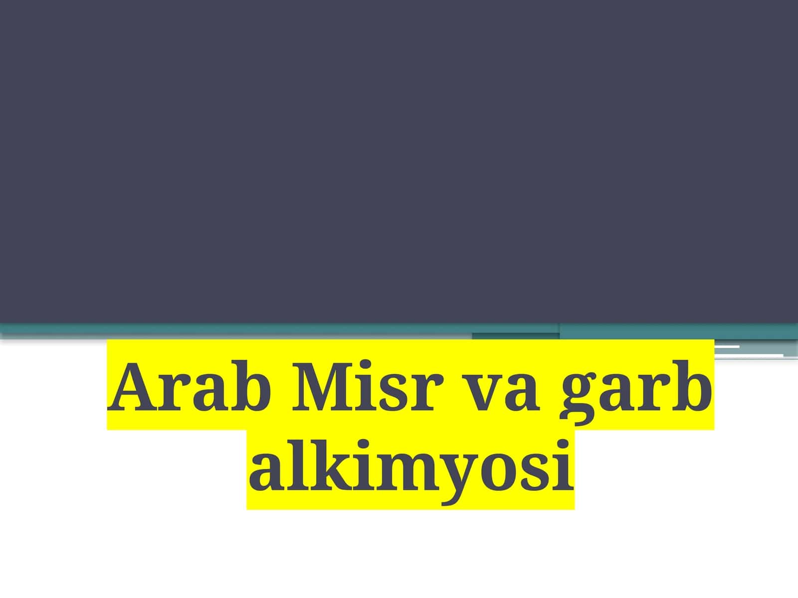 Arab Misr vagarb alkimyosi