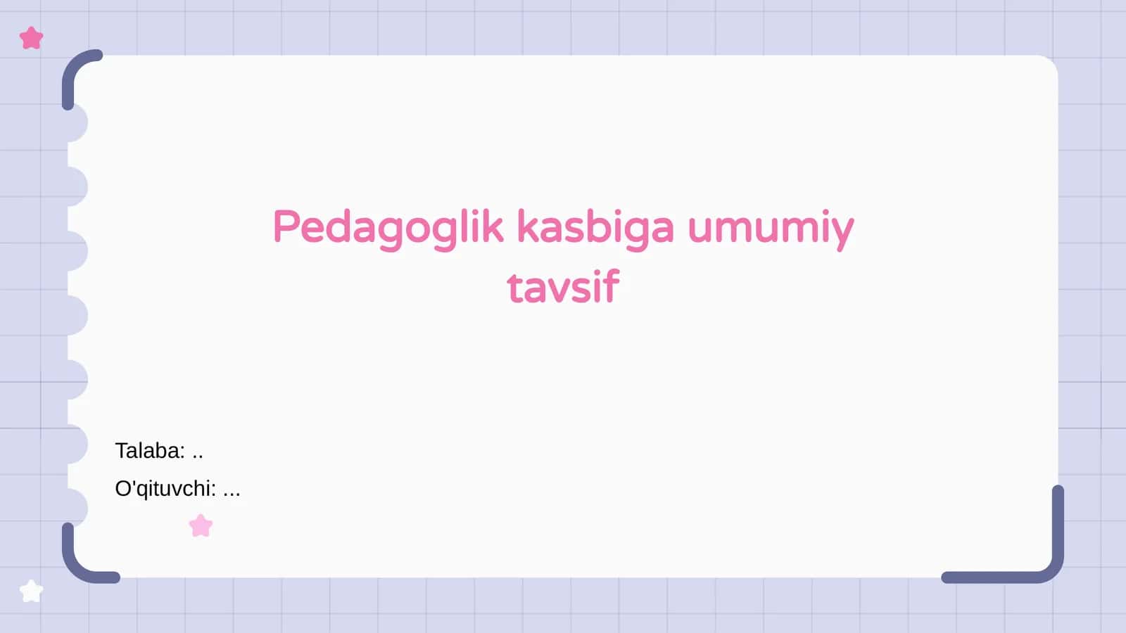 Pedagoglik kasbi