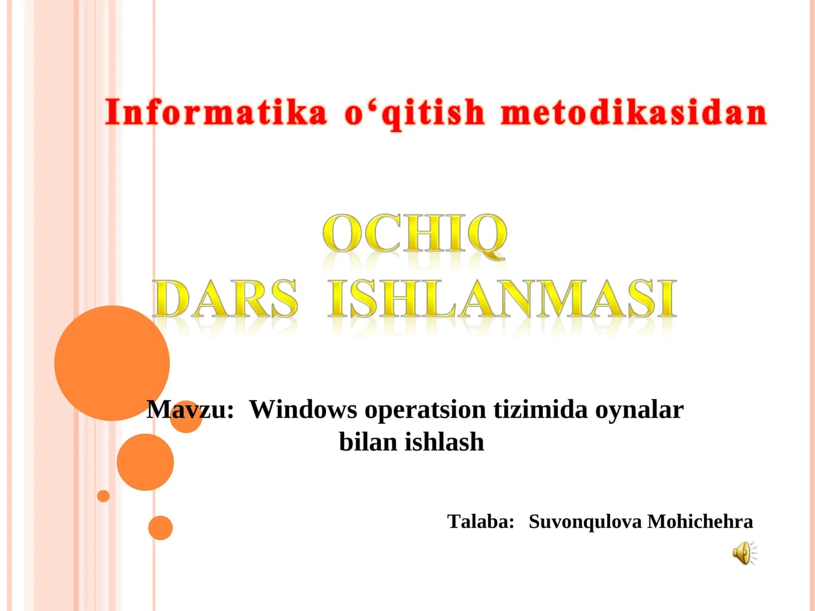 Windows operatsion tizimida oynalar bilan ishlash