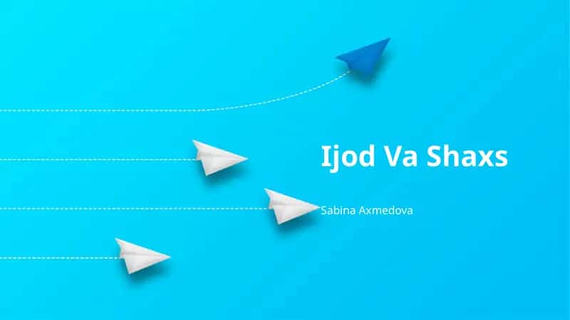 Ijod Va Shaxs