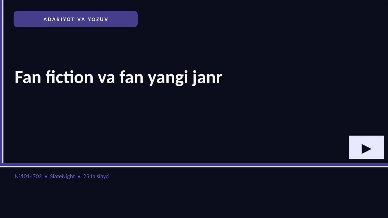 ADABIYOT VA YOZUV
