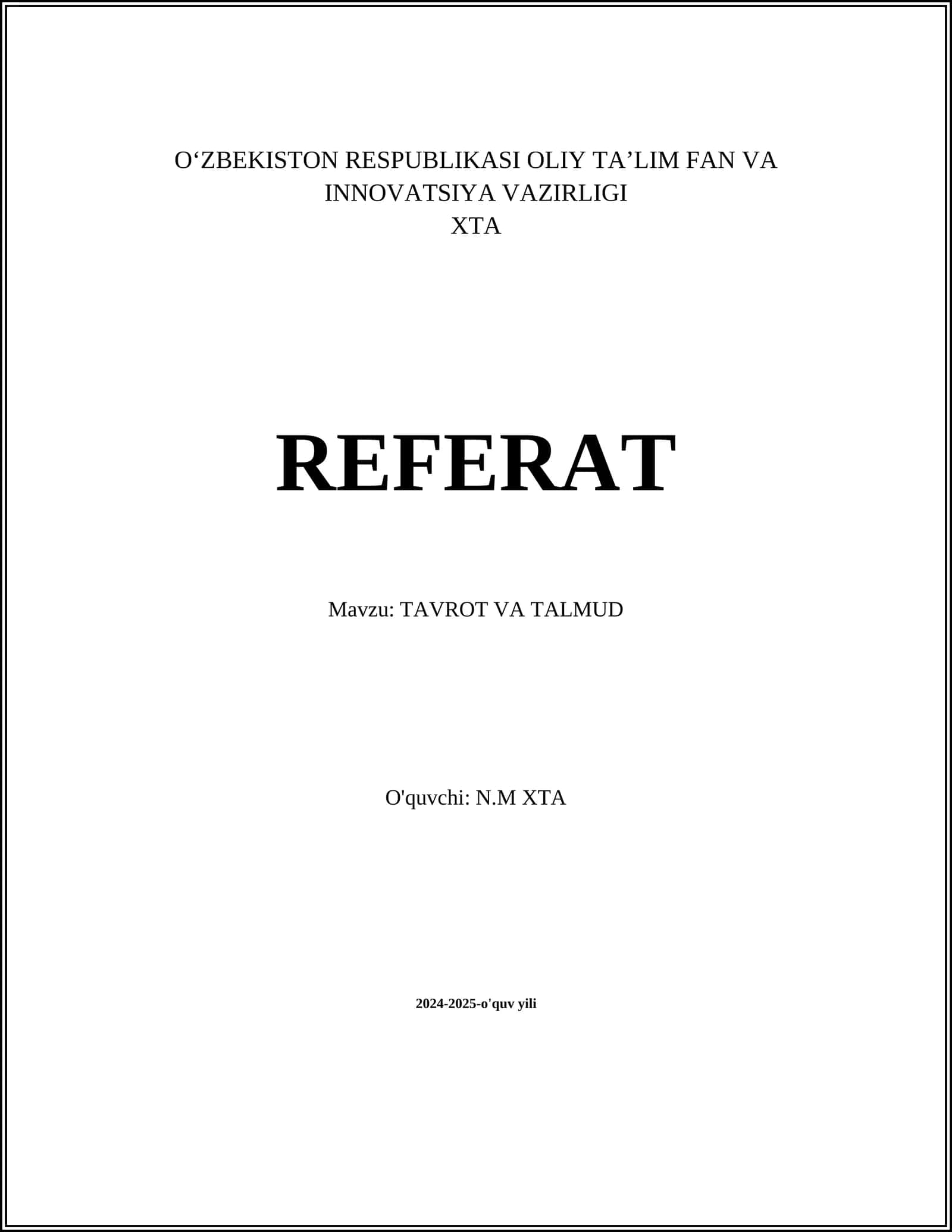 TAVROT VA TALMUD