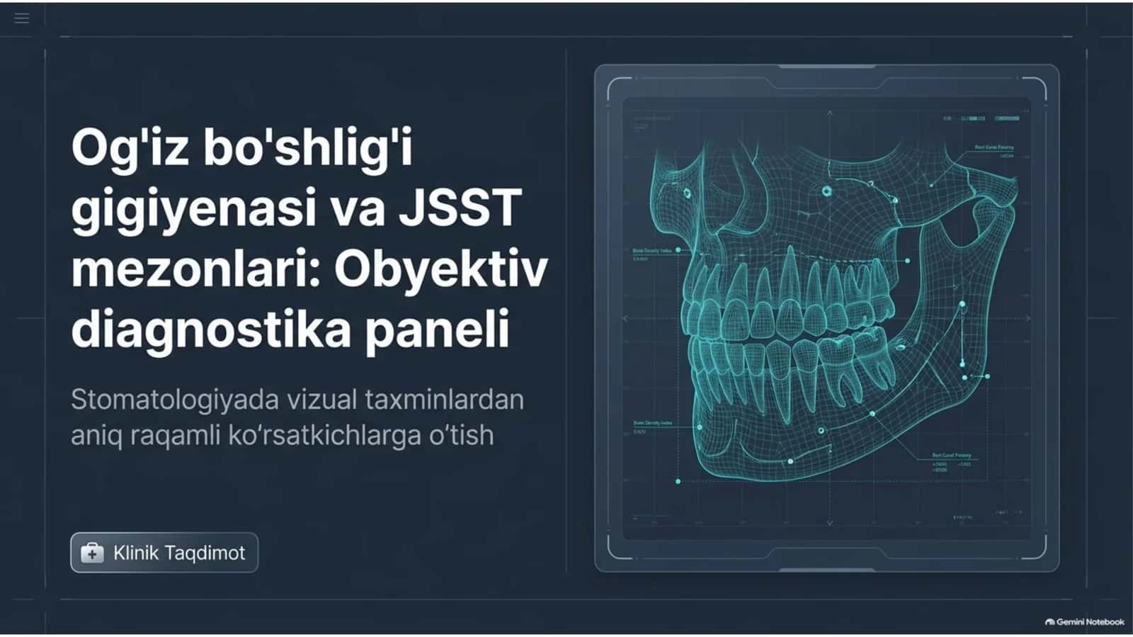 OG’IZ BO’SHLIG’I GIGIYENASI INDEKSI KO’RSATKICHLARI. JSST KRITERIYLARI