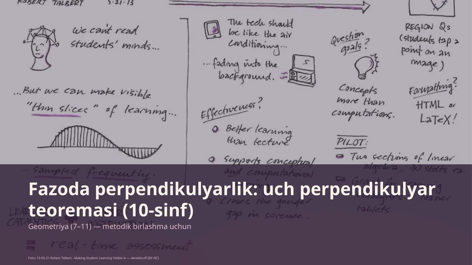 Fazoda perpendikulyarlik: uch perpendikulyar teoremasi (10-sinf)