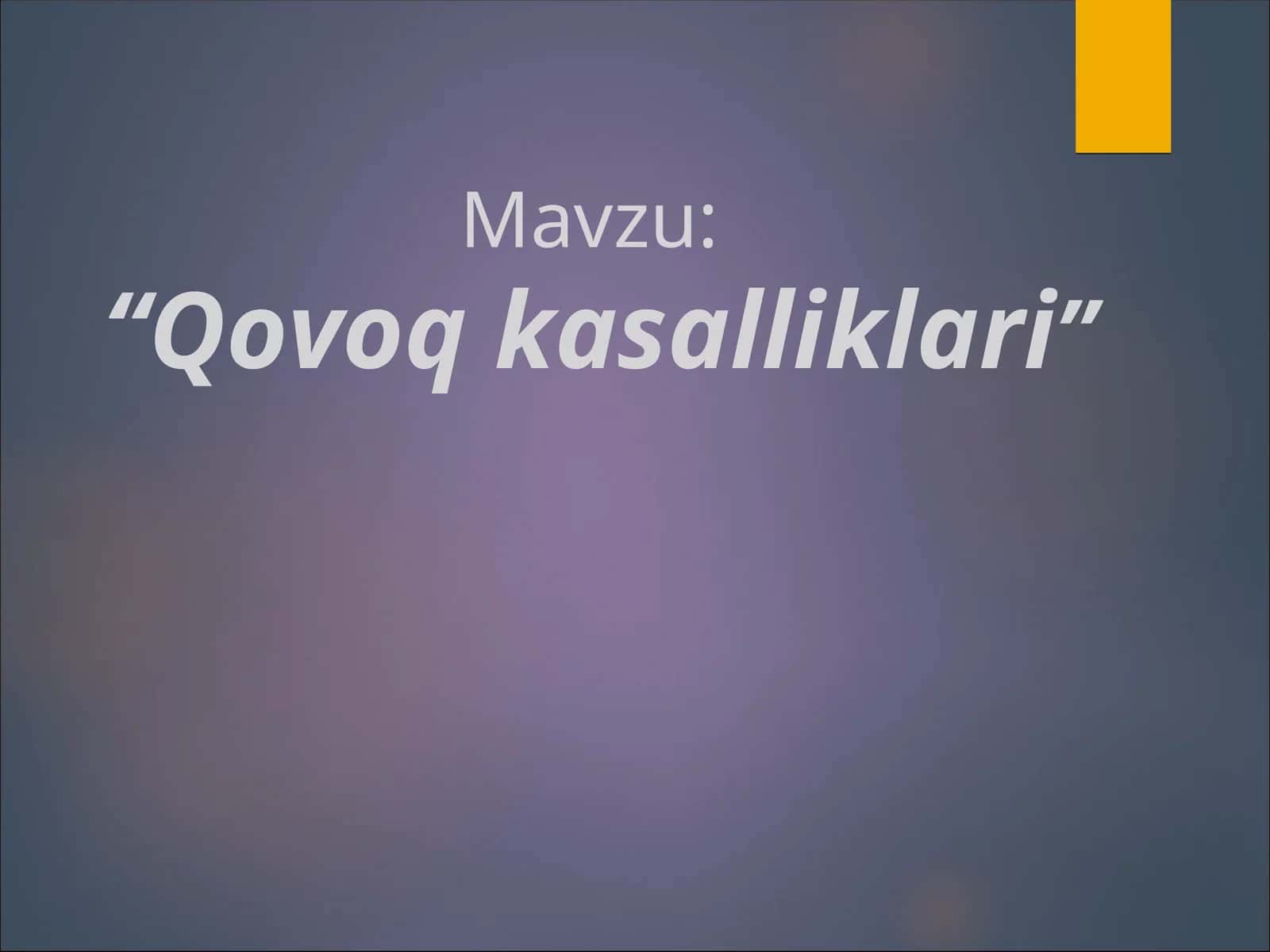 Qovoq kasalliklari