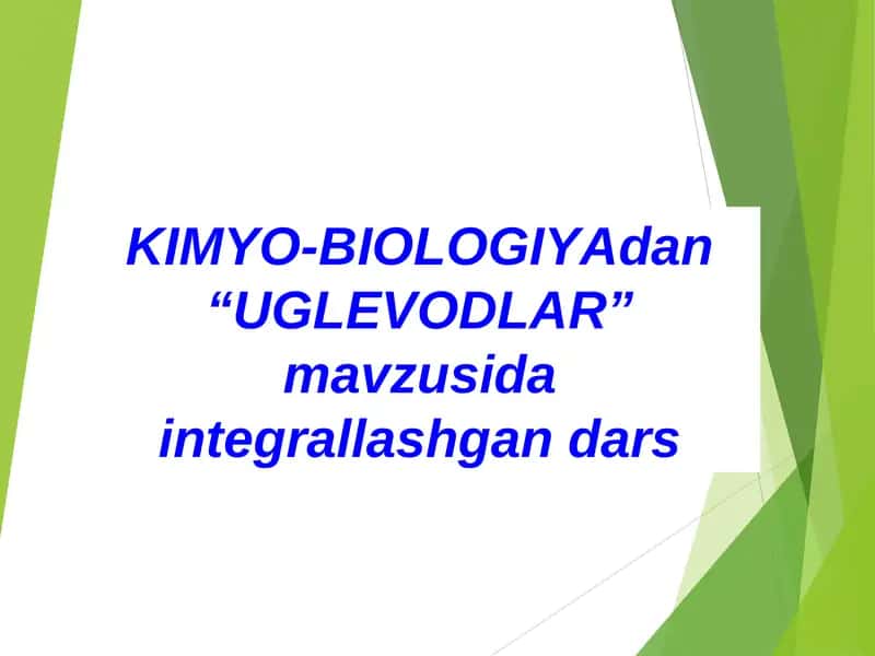Uglevodlar