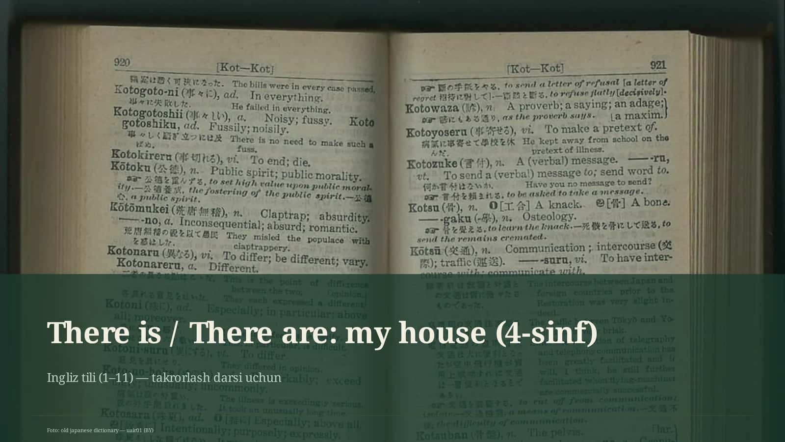 There is / There are: my house (4-sinf)