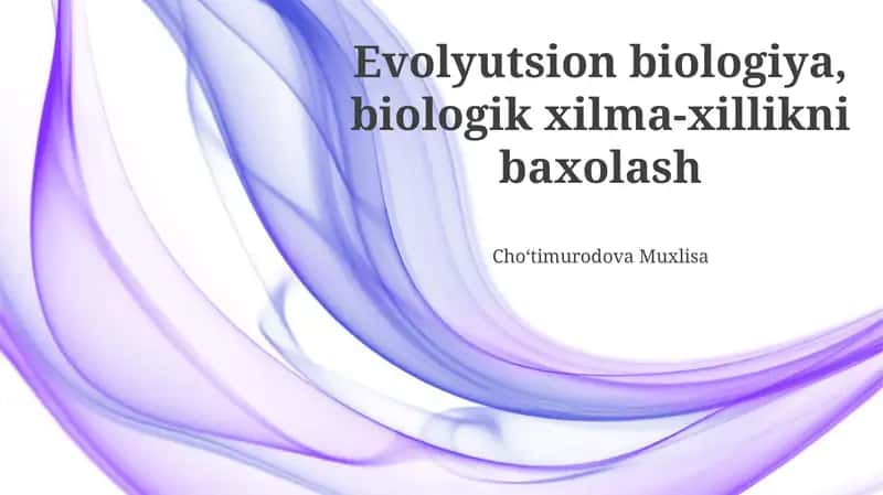 Evolyutsion biologiya, biologik xilma-xillikni baxolash