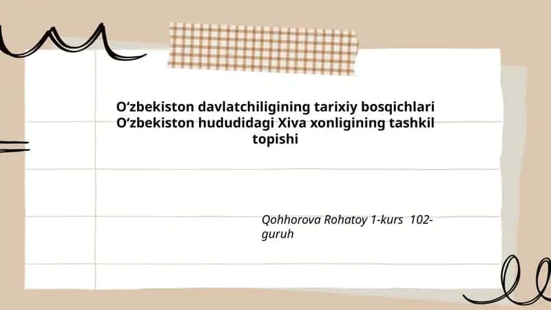 Xiva xonligining tashkil topishi