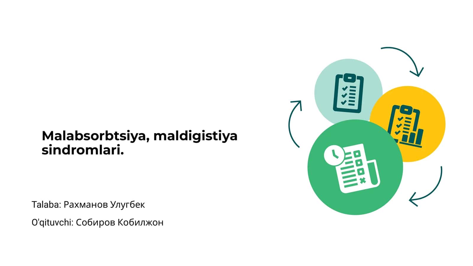 Malabsorbtsiya, maldigistiya sindromlari
