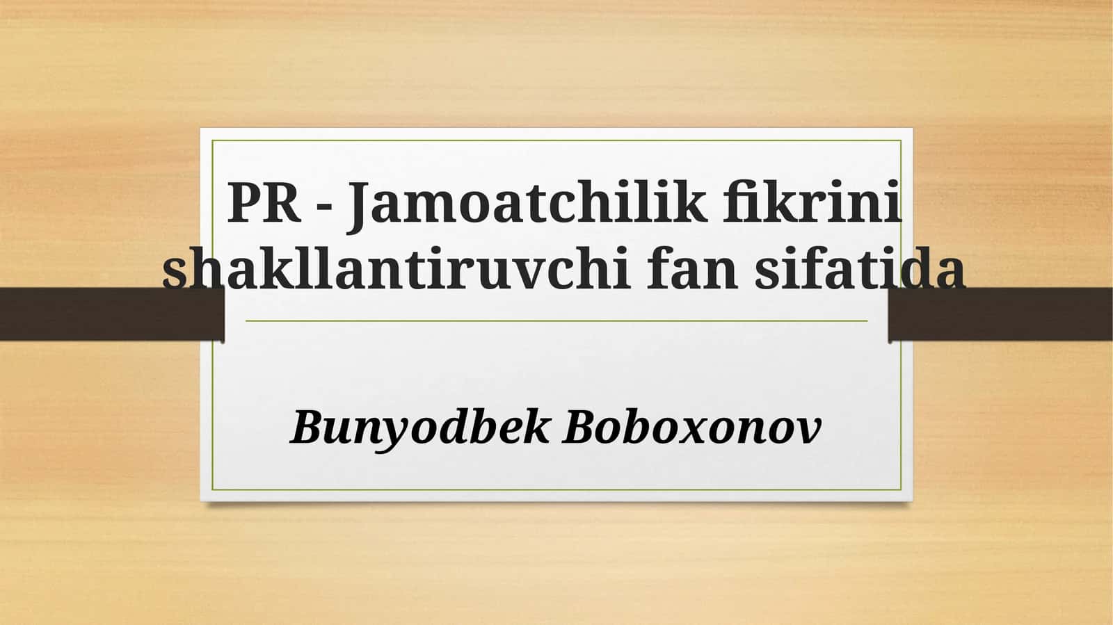 Jamoatchilik fikri nima