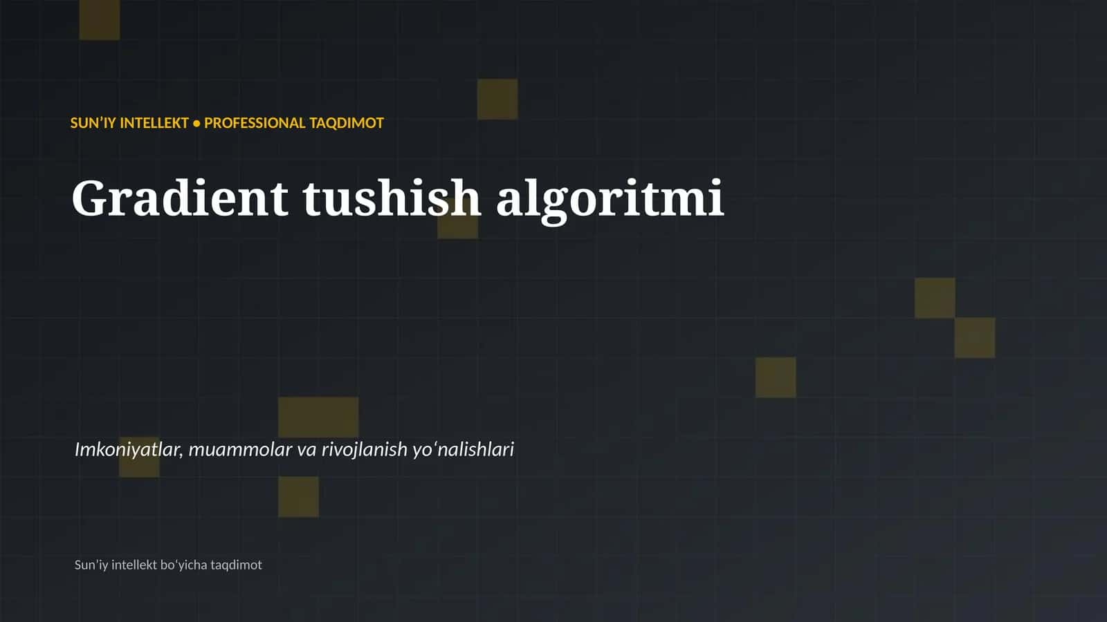 Gradient tushish algoritmi