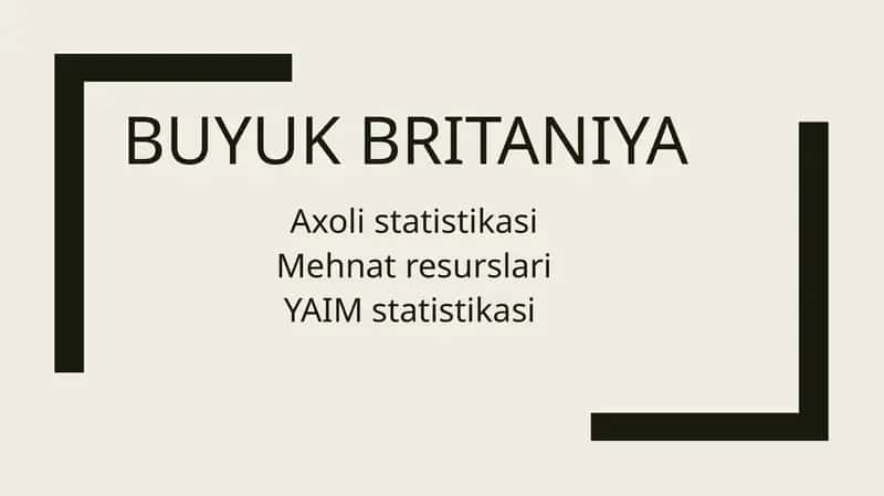 Buyuk Britaniya Statistikasi