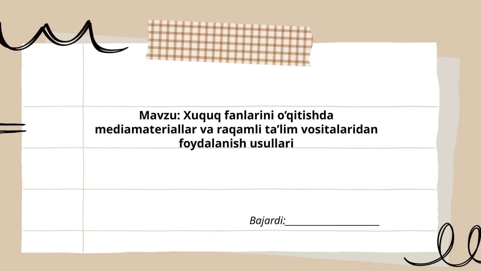 Xuquq fanlarini o’qitishda mediamateriallar va raqamli ta’lim vositalaridan foydalanish usullari
